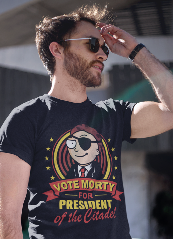 Virgin Teez T-SHIRT Vote Morty T-shirt