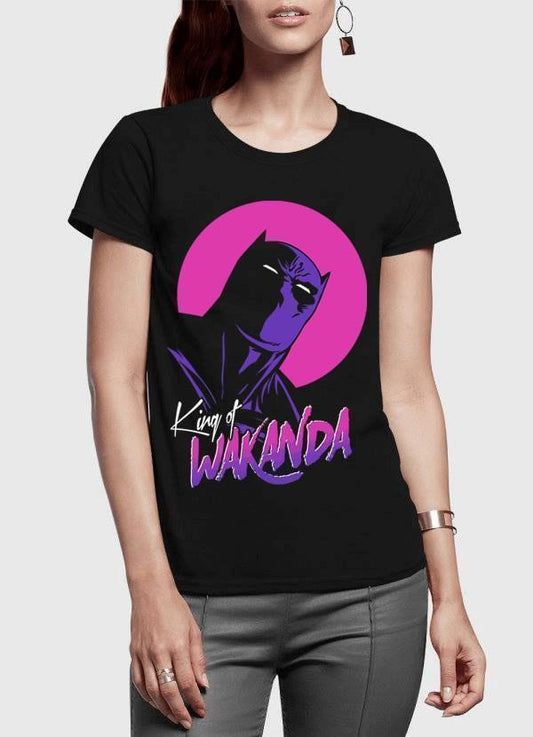 M Nidal Khan Women T-Shirt SMALL / Black Wakanda Half Sleeves Women T-shirt