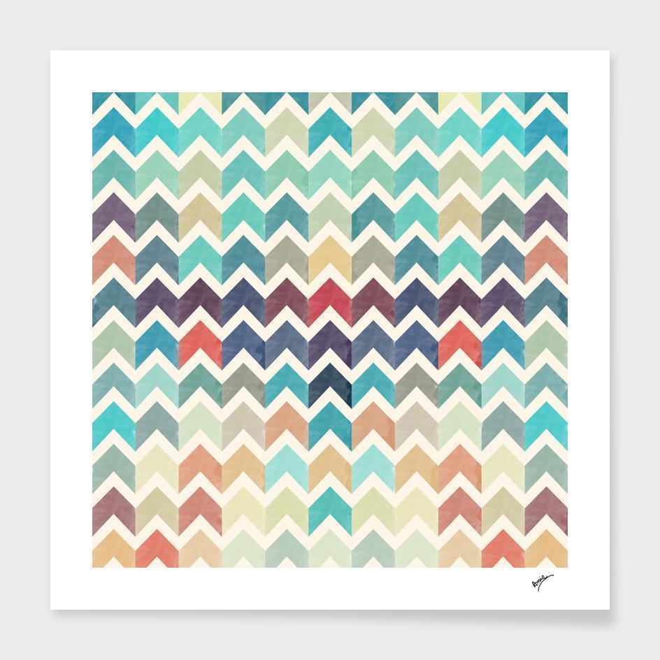 The Pillow pillows Watercolor Chevron Pattern II Cushion/Pillow