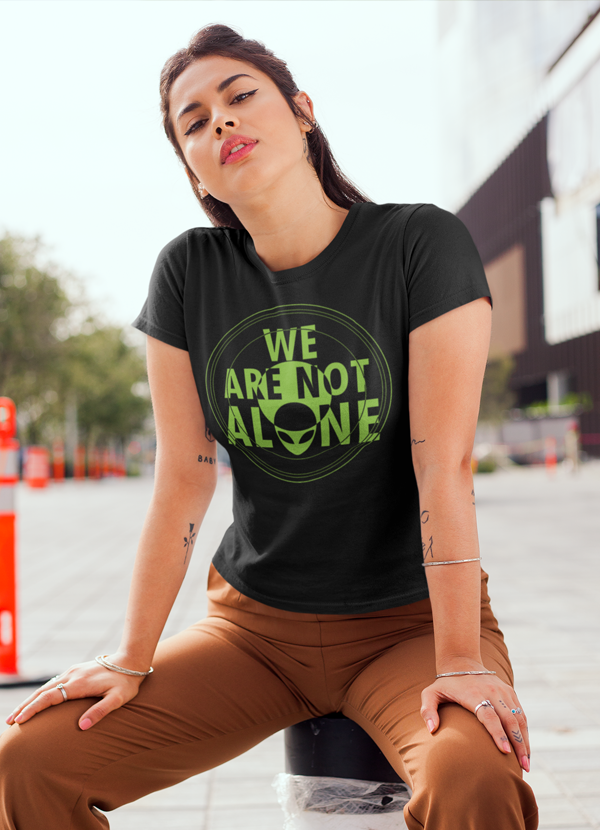 Virgin Teez Women T-Shirt We are not Alone Women T-shirt