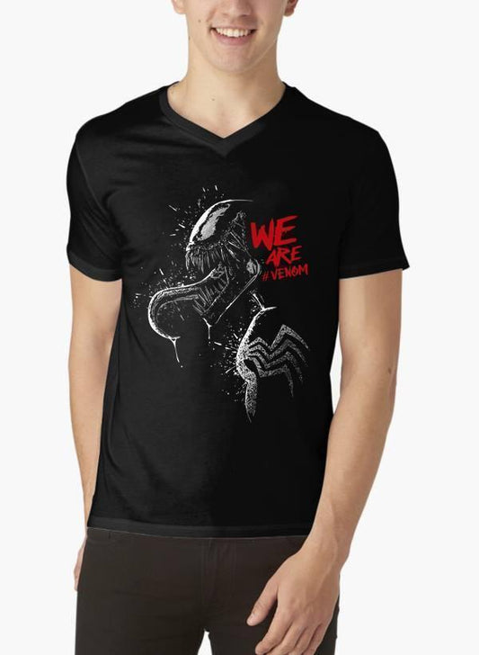 M Nidal Khan T-shirt SMALL / Black We are Venom V-Neck T-shirt