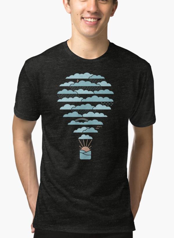 Imtiaz Zuhaib T-SHIRT Weather Balloon Black Malange T-shirt