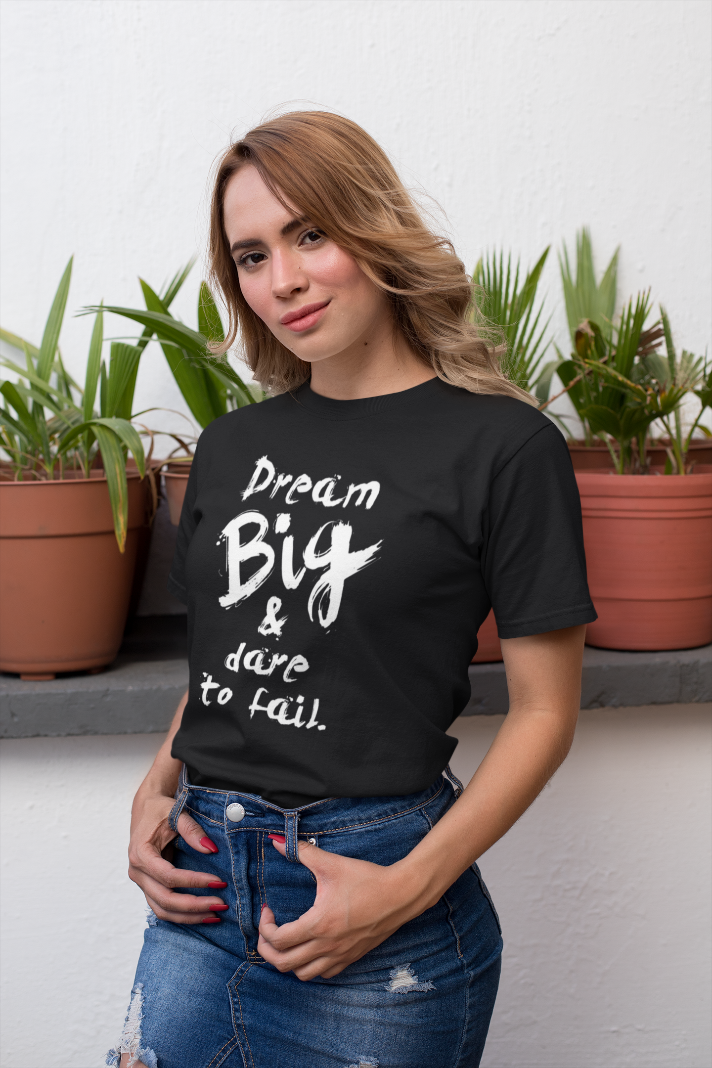 Virgin Teez Women T-Shirt Work Hard Dream Big Women T-shirt