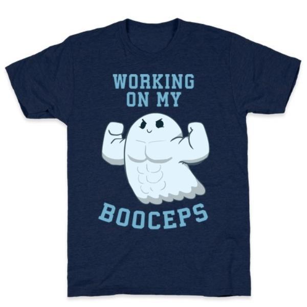 GYM FIT T-SHIRT WORKING ON MY BOOCEPS! T-SHIRT