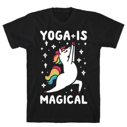 GYM FIT T-SHIRT YOGA IS MAGICAL T-SHIRT