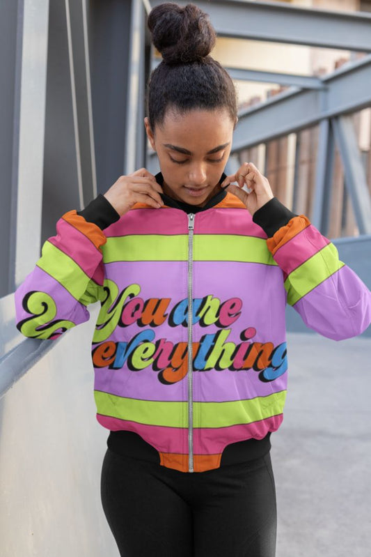 You are everything prints Bomber Jacket