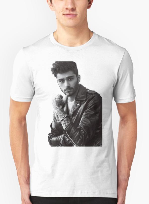 Hamna Nasir T-SHIRT Zayn Malik Portrait White T-shirt