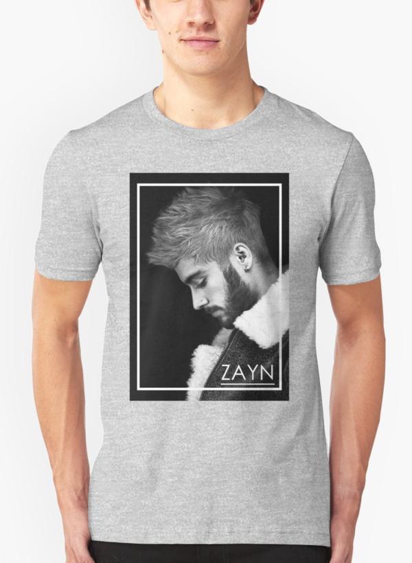 Hamna Nasir T-SHIRT Zayn Portrait Gray T-shirt