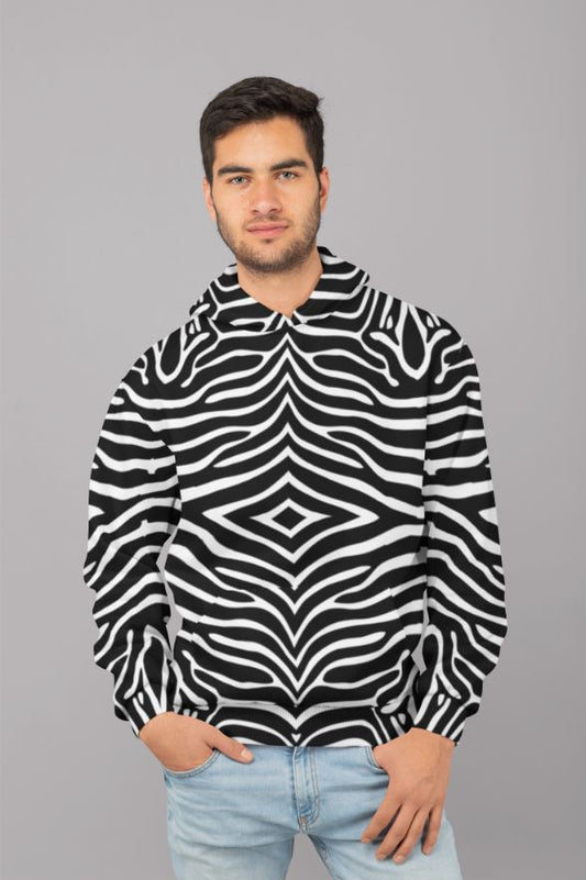 Zebra pattern UNISEX Sublimation Hoodie